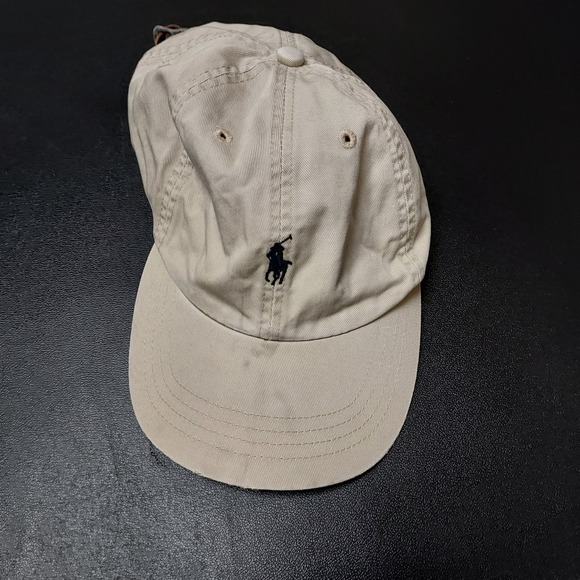 Polo Ralph Lauren Other - Vintage Polo Ralph Lauren Hat Mens OSFA Grunge Distressed Beige Strapback 90s
